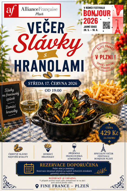 Středa 17. června : Večer Slávky a hranolkami